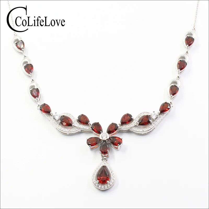Elegant silver garnet necklace for party 17 pieces natural garnet silver necklace solid 925 silver garnet jewelry gift for girl
Elegant silver garnet necklace for party 17 pieces natural garnet silver necklace solid 925 silver garnet jewelry gift for girl
