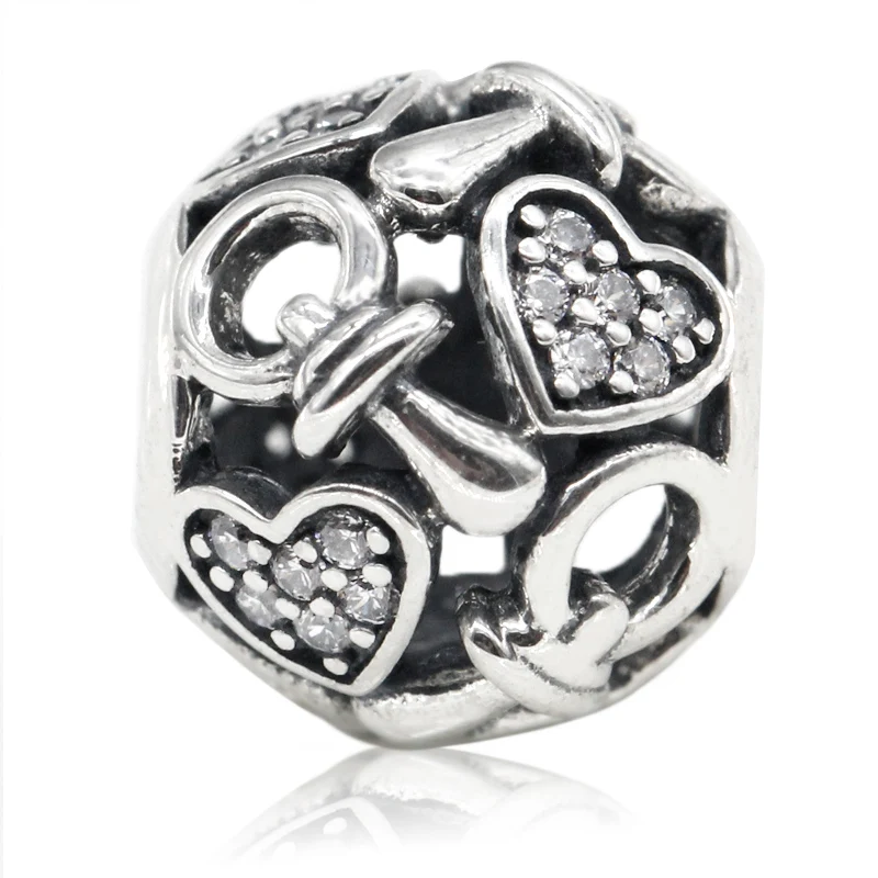 925 Sterling Silver Romantic Love Heart Clear CZ Charms fit European Pandora Charm Bracelet Bangle Women Beads Jewelry Making
925 Sterling Silver Romantic Love Heart Clear CZ Charms fit European Pandora Charm Bracelet Bangle Women Beads Jewelry Making