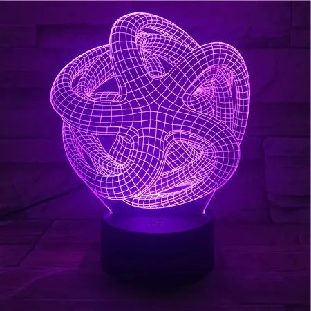 Creative Gift Twisted Spiral Bulb 3D Abstract Light Vision USB Lampara Led Desk Lamp 7 Colors Change Sleep Night Light 3D-303
Creative Gift Twisted Spiral Bulb 3D Abstract Light Vision USB Lampara Led Desk Lamp 7 Colors Change Sleep Night Light 3D-303