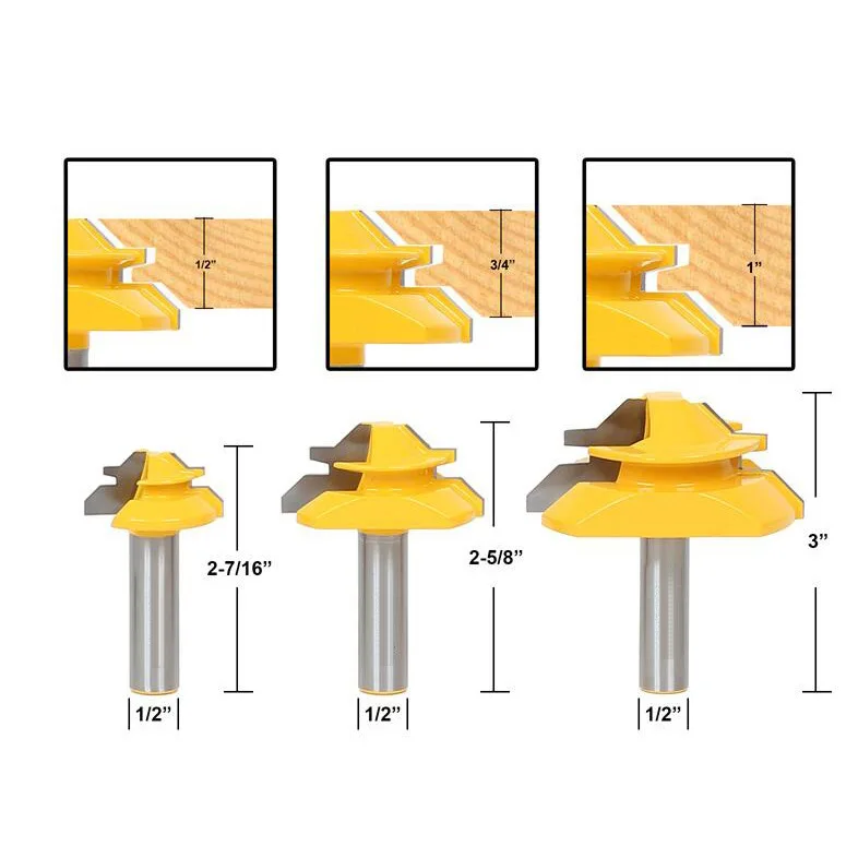 Freeshipping 3pcs 1/2 inch 45 degree tenon knife 12.7-19mm Cone Tenon Woodwork Cutter Power Tools Cone Tenon Woodwork Cutter
Freeshipping 3pcs 1/2 inch 45 degree tenon knife 12.7-19mm Cone Tenon Woodwork Cutter Power Tools Cone Tenon Woodwork Cutter