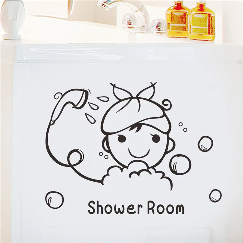 Ванная комната ванная пузырьковый душ домашний декор наклейка настенные