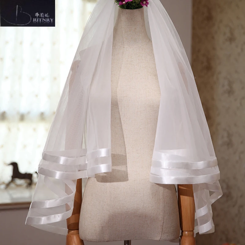 2018 New Arrival Wedding Accessories Two Layer Ribbon Edge White Wedding Veils Bridal Veil With Comb
2018 New Arrival Wedding Accessories Two Layer Ribbon Edge White Wedding Veils Bridal Veil With Comb