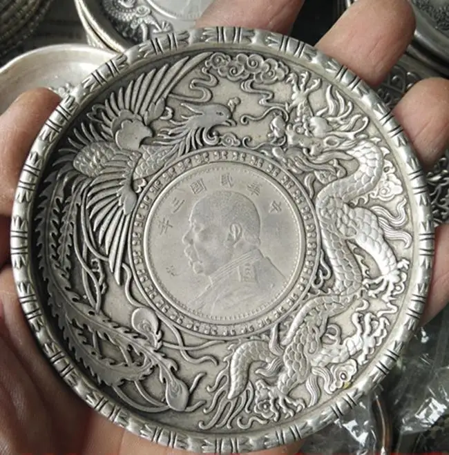 Antique QingDynasty silver carving plate,hand-made crafts,best collection & adornment,Free shipping
Antique QingDynasty silver carving plate,hand-made crafts,best collection & adornment,Free shipping