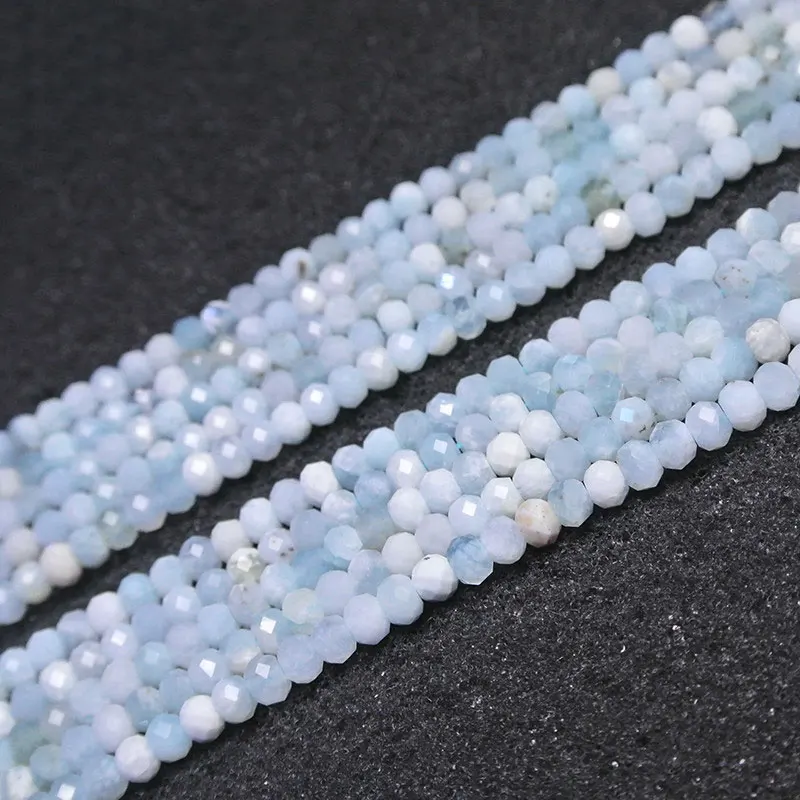 Natural Blue Aquamarines Beads Rondelle Spacer Faceted DIY Loose Beads For Jewelry Making beads Accessories 15'' Women Gift
Natural Blue Aquamarines Beads Rondelle Spacer Faceted DIY Loose Beads For Jewelry Making beads Accessories 15'' Women Gift