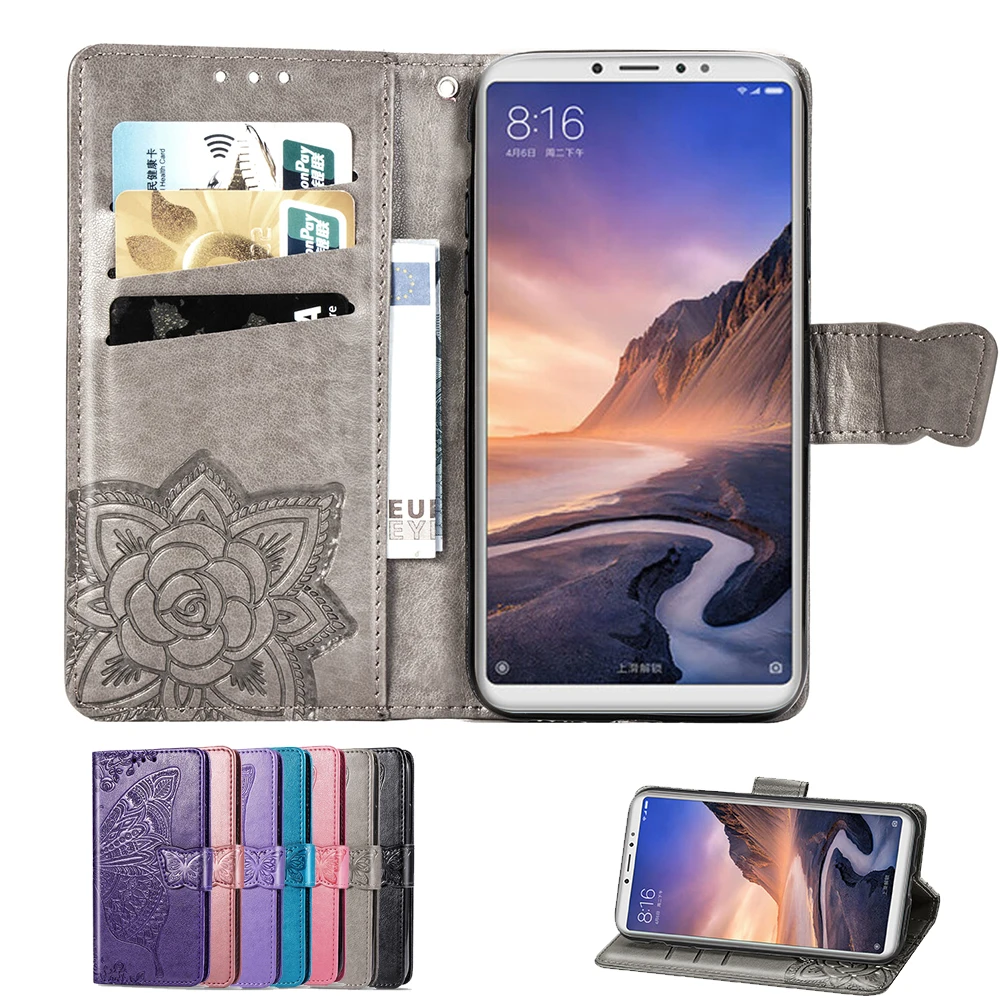 Чехол Mi Max 3 для Xiaomi откидной чехол кожаный бумажник Luruxy Магнитная сумка Coque Max3