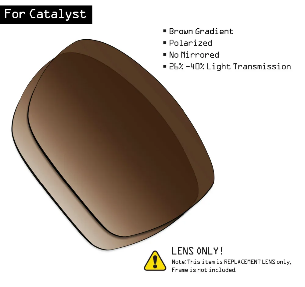 SmartVLT Polarized Sunglasses Replacement Lenses for Oakley Catalyst - Brown Gradient Tint
SmartVLT Polarized Sunglasses Replacement Lenses for Oakley Catalyst - Brown Gradient Tint