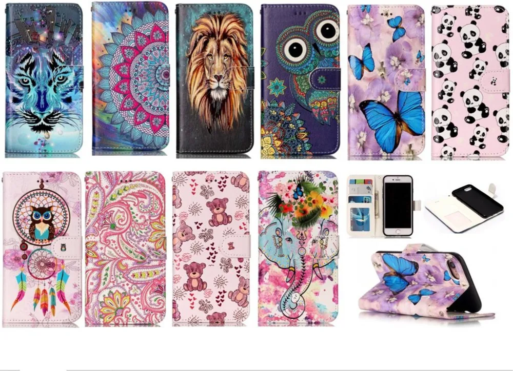 50pcs/lot lion wolves owl pandas butterfly flower wallet leather case For iPhone 5G 7 4.7 inch/iphone 7 Plus/iphone 6/6 plus
50pcs/lot lion wolves owl pandas butterfly flower wallet leather case For iPhone 5G 7 4.7 inch/iphone 7 Plus/iphone 6/6 plus