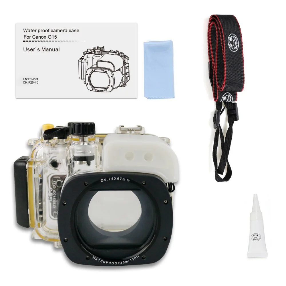 Водонепроницаемый чехол для камеры Canon G15 профессиональной подводной съемки