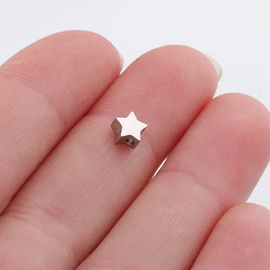 Jaymaxi 5mm Star Charm Stainless Steel Mirror Polished Small Hole 1.2mm Beads DIY Jewelry Accessories for Necklace 20Pieces/lot
Jaymaxi 5mm Star Charm Stainless Steel Mirror Polished Small Hole 1.2mm Beads DIY Jewelry Accessories for Necklace 20Pieces/lot