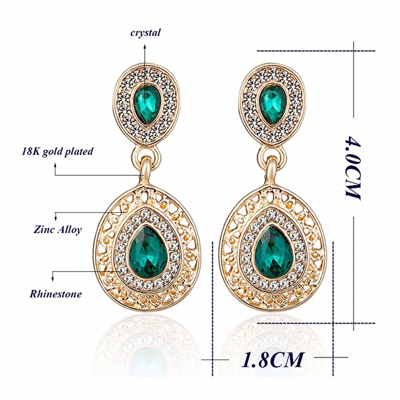 ALULU Classic Women Green Crystal Drop Earrings Rhinestone Dangle Earring Long Earring Jewelry For Women Brincos
ALULU Classic Women Green Crystal Drop Earrings Rhinestone Dangle Earring Long Earring Jewelry For Women Brincos