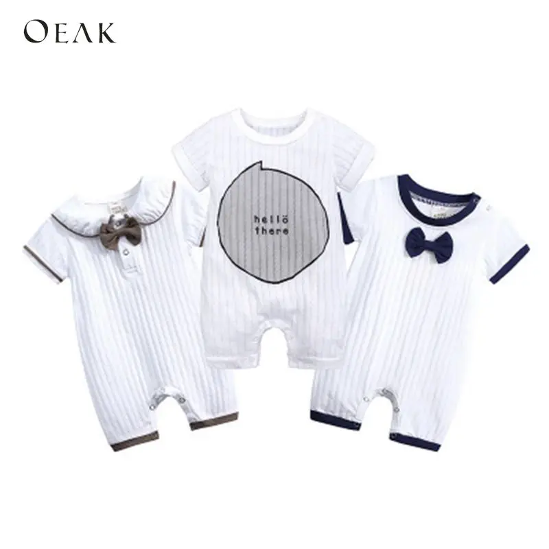 Фото OeakNew/ползунки одежда для малышей комбинезон с рукавами и бантом - купить