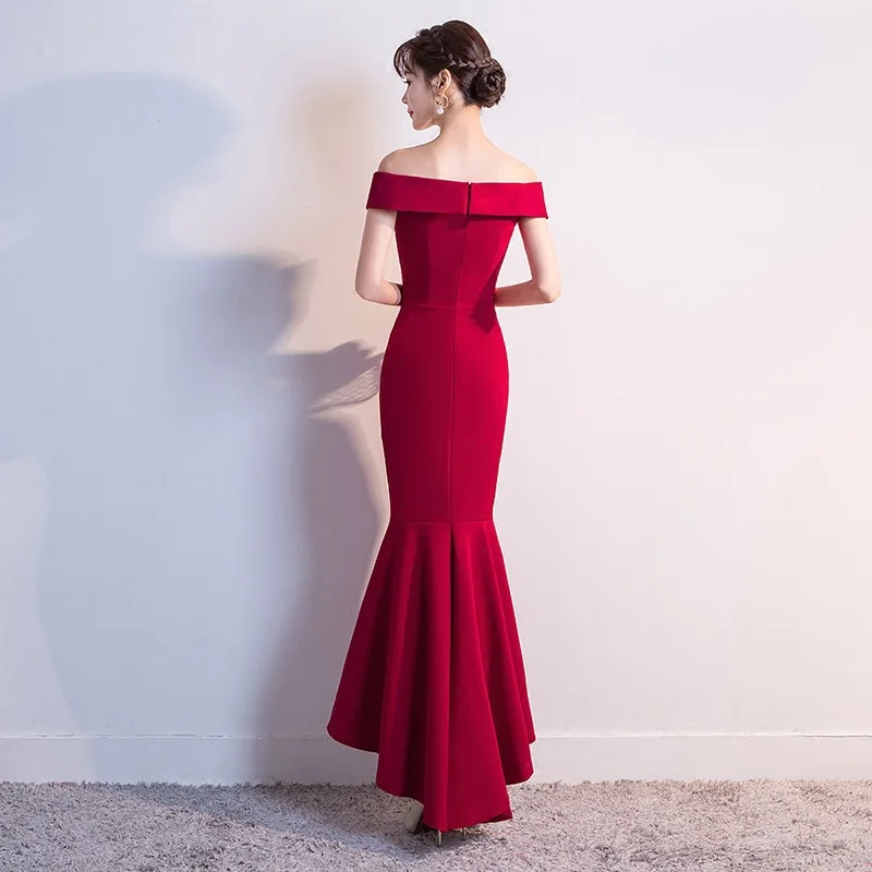 Burgundy Sexy Chinese Satin Qipao Female Mermaid Cheongsam Dress Vestidos Chinos Oriental Wedding Gowns Party Dresses Size XXL
Burgundy Sexy Chinese Satin Qipao Female Mermaid Cheongsam Dress Vestidos Chinos Oriental Wedding Gowns Party Dresses Size XXL