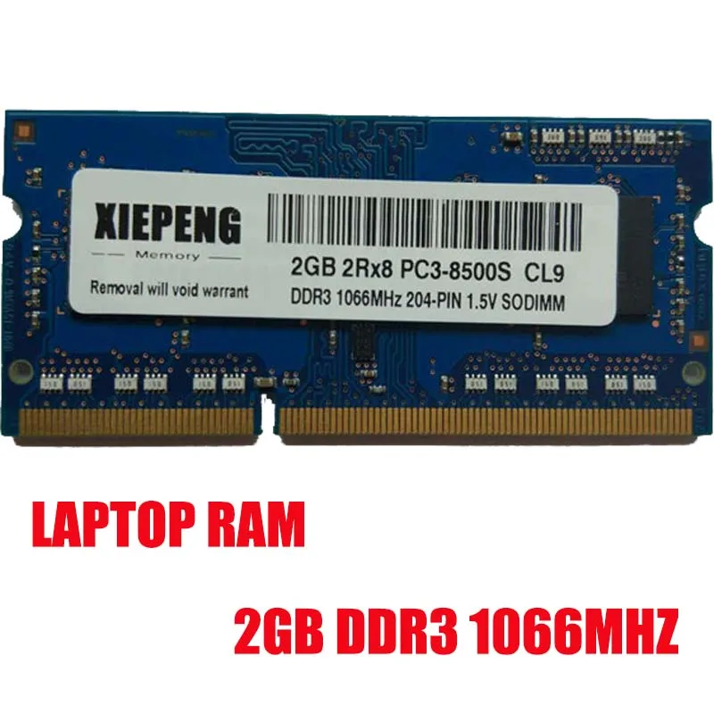 Оперативная память для ноутбука 2Rx8 2 Гб 1066 МГц DDR3 4 2G pc3 8500 204 PIN SODIMM|Оперативная