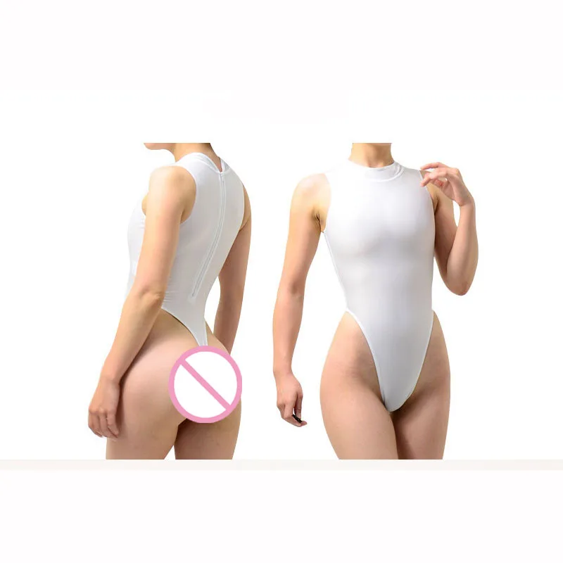 Sexy High Cut Sleeveless Narrow Shoulders Bodysuit Women Little Turtleneck Elastic Milk Silk Fabric Bodysuits T Crotch Swimsuits
Sexy High Cut Sleeveless Narrow Shoulders Bodysuit Women Little Turtleneck Elastic Milk Silk Fabric Bodysuits T Crotch Swimsuits