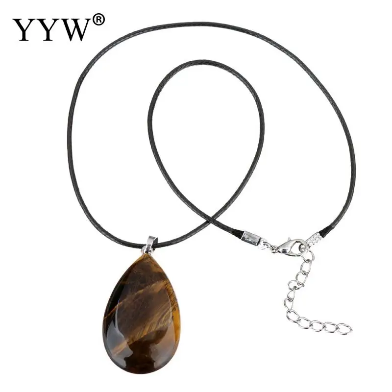 YYW Hot Sale Women Natural Gems Stone Teardrop Leather Cord Choker Necklace Malachite Quartz Opal Rose Stone Pendant Necklaces
YYW Hot Sale Women Natural Gems Stone Teardrop Leather Cord Choker Necklace Malachite Quartz Opal Rose Stone Pendant Necklaces