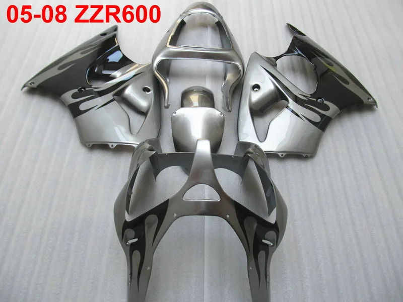 Injection motorcycle fairing kit for Kawasaki Ninja ZZR600 05 06 07 08 silver black fairings ZZR600 2005-2008 TW39
Injection motorcycle fairing kit for Kawasaki Ninja ZZR600 05 06 07 08 silver black fairings ZZR600 2005-2008 TW39