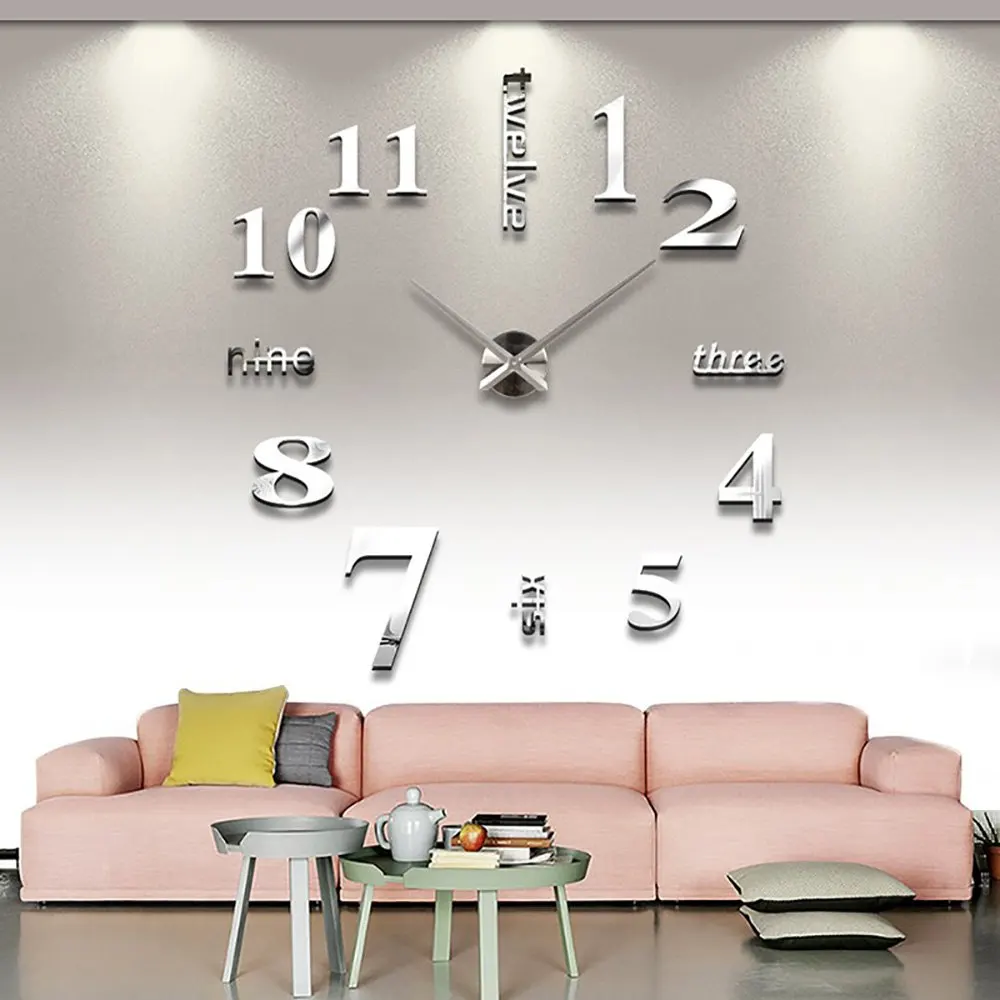 3D DIY Large Wall Clock Acrylic Metal Mirror Wall Stickers Clock Modern Design Super Sticker Digital Watches Clocks Home Decor
3D DIY Large Wall Clock Acrylic Metal Mirror Wall Stickers Clock Modern Design Super Sticker Digital Watches Clocks Home Decor