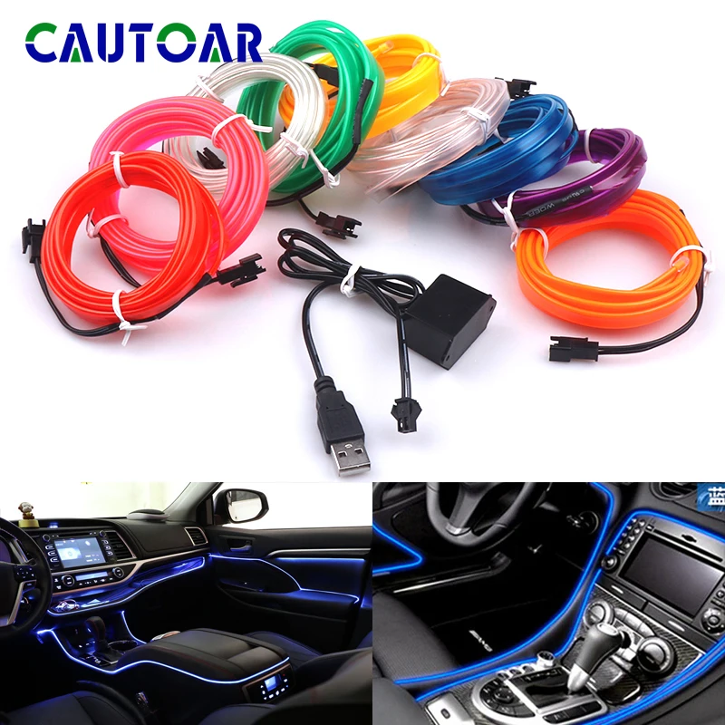 Car Light Flexible Neon Interior Lighting Decor Lamp 12V USB Cigarette Drive EL Wire Rope Tube Line LED Strip 1M/2M/3M/5M
Car Light Flexible Neon Interior Lighting Decor Lamp 12V USB Cigarette Drive EL Wire Rope Tube Line LED Strip 1M/2M/3M/5M