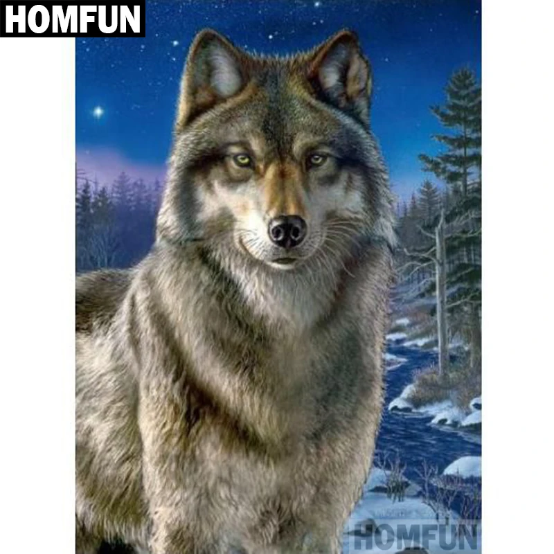 HOMFUN Full Square/Round Drill 5D DIY Diamond Painting "Animal Wolf" Embroidery Cross Stitch 5D Home Decor Gift A05041
HOMFUN Full Square/Round Drill 5D DIY Diamond Painting "Animal Wolf" Embroidery Cross Stitch 5D Home Decor Gift A05041