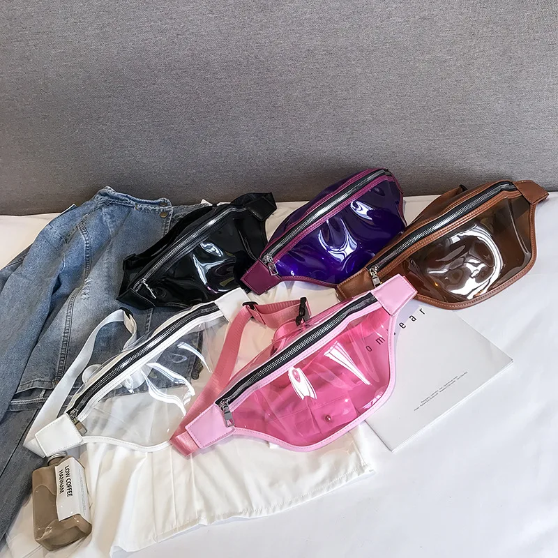 New Fashion Belt Bum Bag For Women PVC Waterproof Transparent Zipper Waist Bag Simple Casual Clear Shoulder Bag Women Waist Bag
New Fashion Belt Bum Bag For Women PVC Waterproof Transparent Zipper Waist Bag Simple Casual Clear Shoulder Bag Women Waist Bag
