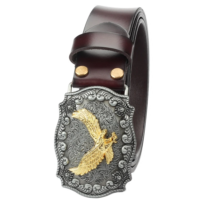 Male belt leather belt buckle all-match tangcao pattern personality Eagle smooth Jeans Belt Buckle
Male belt leather belt buckle all-match tangcao pattern personality Eagle smooth Jeans Belt Buckle