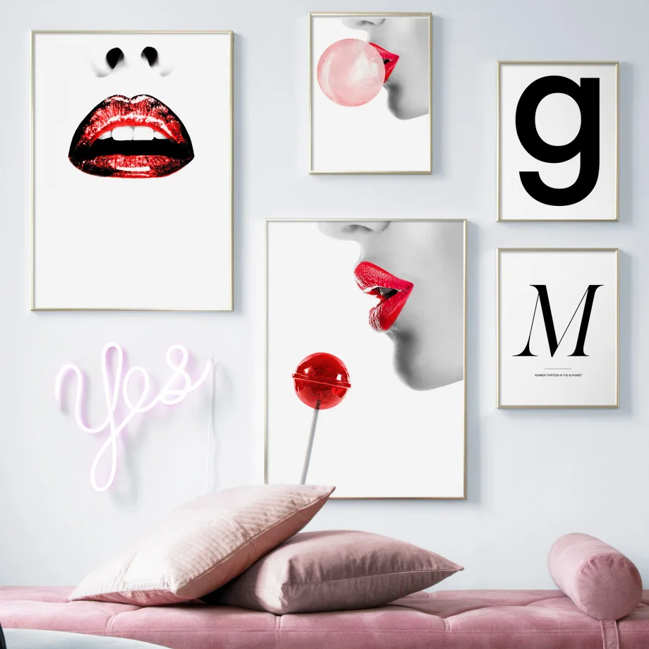 Red Lips Girl Balloon Letter G M Wall Art Canvas Painting Nordic Posters And Prints Decoration Pictures For Living Room Decor
Red Lips Girl Balloon Letter G M Wall Art Canvas Painting Nordic Posters And Prints Decoration Pictures For Living Room Decor
