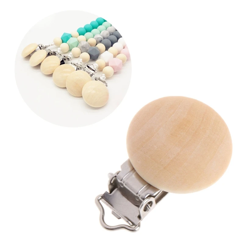50Pcs Natural Color Baby Pacifier Clips Round Wood Metal Soother Dummy Nipples Holders
50Pcs Natural Color Baby Pacifier Clips Round Wood Metal Soother Dummy Nipples Holders