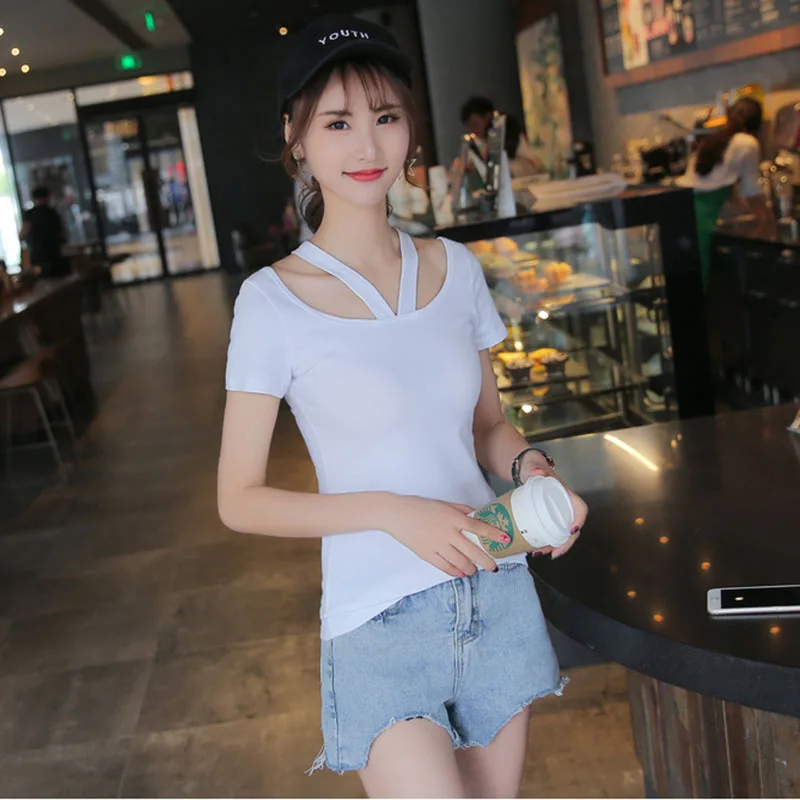 T Shirt Women 2018 Slim Halter T-Shirt Casual Short Sleeve Summer Top New Basic Camisetas Mujer T-Shirt Femme Tshirt Feminina
T Shirt Women 2018 Slim Halter T-Shirt Casual Short Sleeve Summer Top New Basic Camisetas Mujer T-Shirt Femme Tshirt Feminina