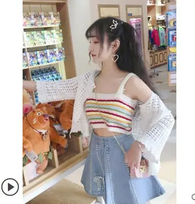 Princess sweet lolita cardigan Spring and Summer Korean Edition Student's Loose Short Shawl Hollow Knitted cardigan KKQ067
Princess sweet lolita cardigan Spring and Summer Korean Edition Student's Loose Short Shawl Hollow Knitted cardigan KKQ067