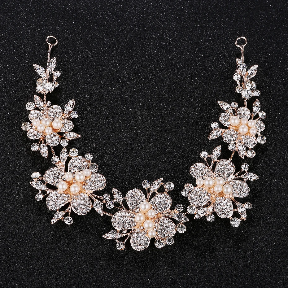 Trendy Rose Gold Headband Handmade Flower Pattern Austrian Crystal Stone Wedding Hair Pieces
Trendy Rose Gold Headband Handmade Flower Pattern Austrian Crystal Stone Wedding Hair Pieces