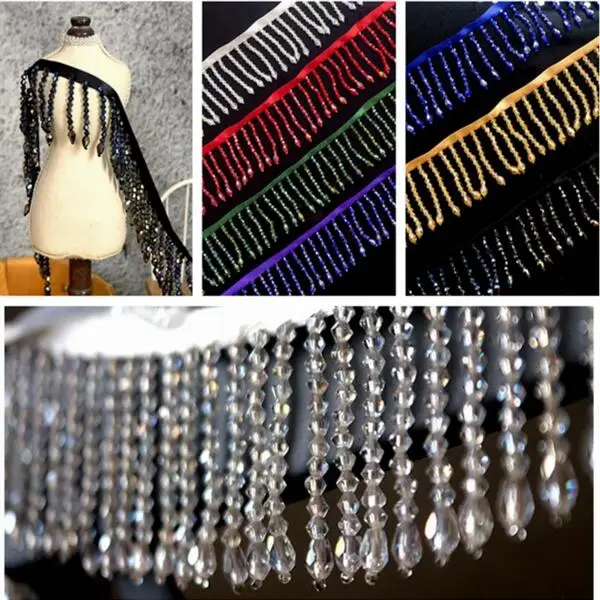 2yards High Quality Crystal Tassel Lace Trimming DIY Clothing Home Curtain Sewing Decorative Accessories Beaded Fringe Lace
2yards High Quality Crystal Tassel Lace Trimming DIY Clothing Home Curtain Sewing Decorative Accessories Beaded Fringe Lace
