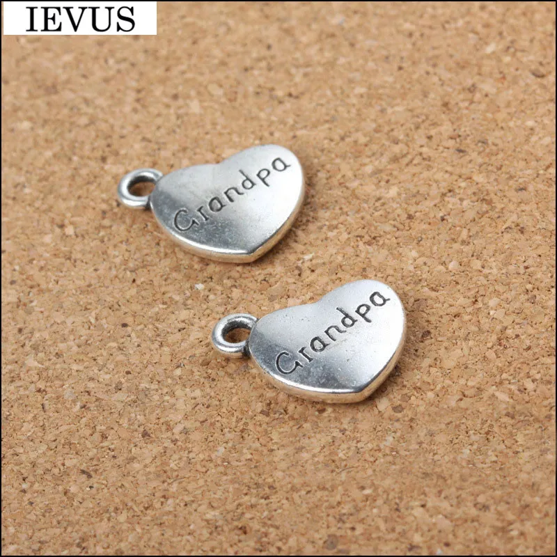 Hot selling 5 Pieces/Lot 14mm*18mm antique Silver Plated heart charm words grandpa charm diy handmade craft For Jewelry Making
Hot selling 5 Pieces/Lot 14mm*18mm antique Silver Plated heart charm words grandpa charm diy handmade craft For Jewelry Making