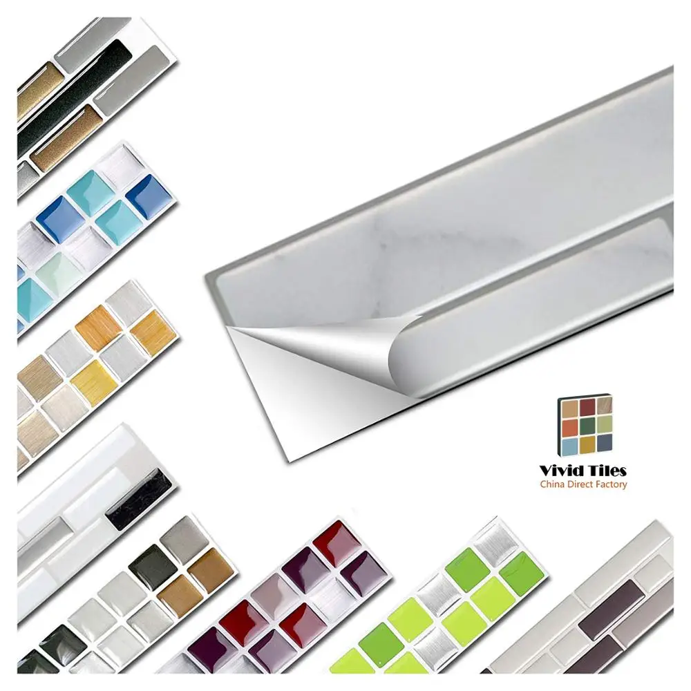 Vividtiles 6-Sheet Self Adhsive Decoration Wallpaper 3d Bathroom & Kitchen Mosaic Tile Stickers
Vividtiles 6-Sheet Self Adhsive Decoration Wallpaper 3d Bathroom & Kitchen Mosaic Tile Stickers