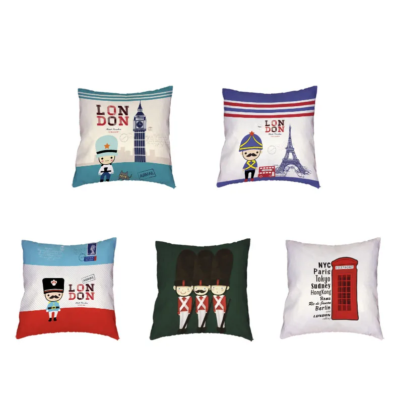 Cartoon British Style White Cushion Covers Soldier Telephone Boot Print Polyester Peach Skin Pillowcase Family Couch Decoration
Cartoon British Style White Cushion Covers Soldier Telephone Boot Print Polyester Peach Skin Pillowcase Family Couch Decoration