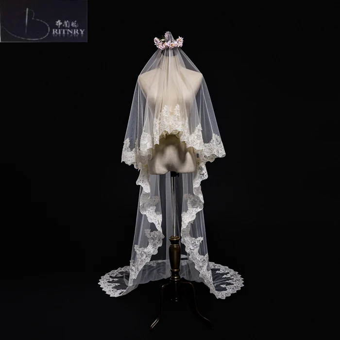 Hot Sale 3M One Layer Lace Edge Champagn Ivory Cathedral Wedding Veil Long Bridal Veil Cheap Wedding Accessories Veu de Noiva
Hot Sale 3M One Layer Lace Edge Champagn Ivory Cathedral Wedding Veil Long Bridal Veil Cheap Wedding Accessories Veu de Noiva