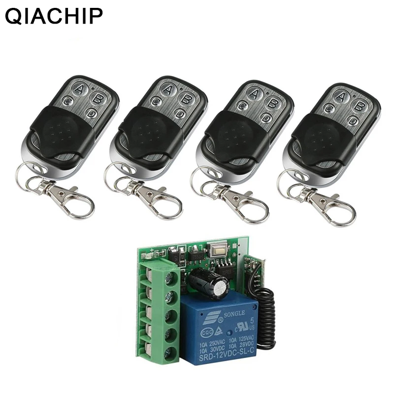 QIACHIP 433Mhz Universal Wireless Remote Control Switches DC 12V 1CH Relay Receiver Modules + RF Transmitter 433 Remote Controls
QIACHIP 433Mhz Universal Wireless Remote Control Switches DC 12V 1CH Relay Receiver Modules + RF Transmitter 433 Remote Controls