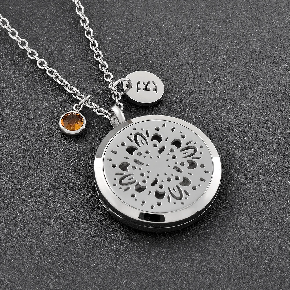 IJPD0017 Flower Cut Perfume Locket DIY Alphabet Birthstone Stainless Stainless Pendant Necklace Free Pads Perfume Necklace
IJPD0017 Flower Cut Perfume Locket DIY Alphabet Birthstone Stainless Stainless Pendant Necklace Free Pads Perfume Necklace