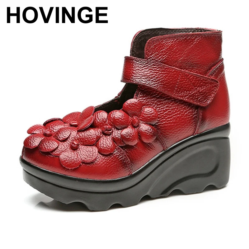 HOVINGE Women Leather Flower Pumps 6 CM High Heels Women Wedge Shoes Ankle Strap Handmade Women Pumps Retro Flower Shoes
HOVINGE Women Leather Flower Pumps 6 CM High Heels Women Wedge Shoes Ankle Strap Handmade Women Pumps Retro Flower Shoes
