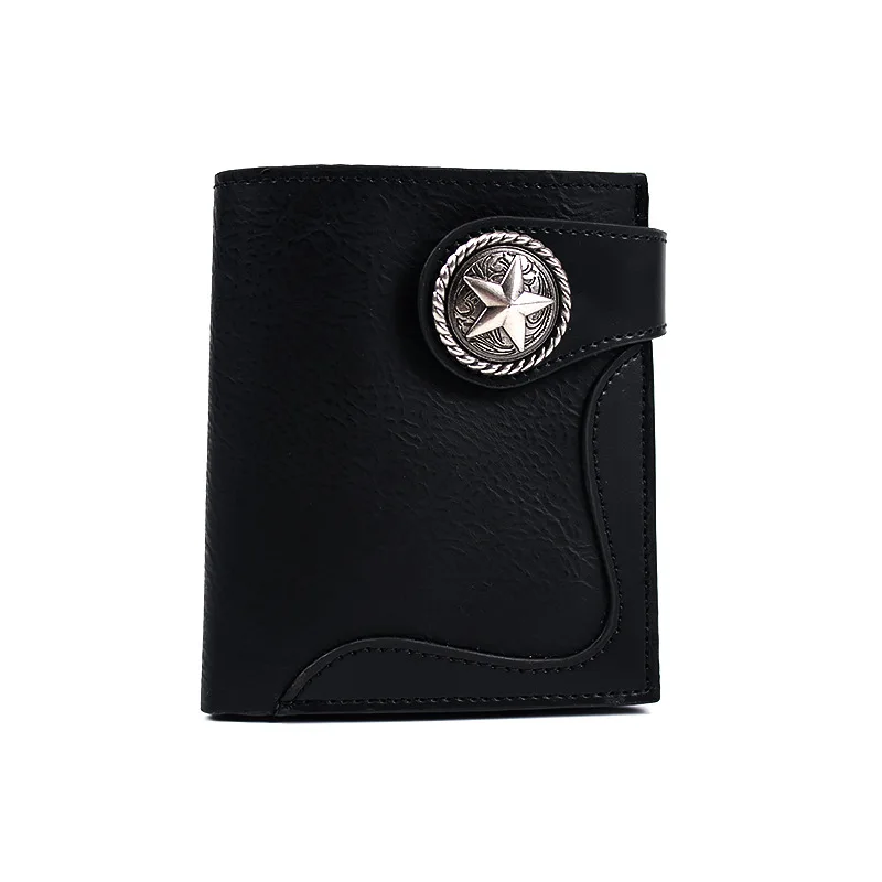 Vintage PU Leather Wallet Men Fashion Short Casual Retro Coin Pocket Male Portfel Man's Purse Business Rivet | Багаж и сумки