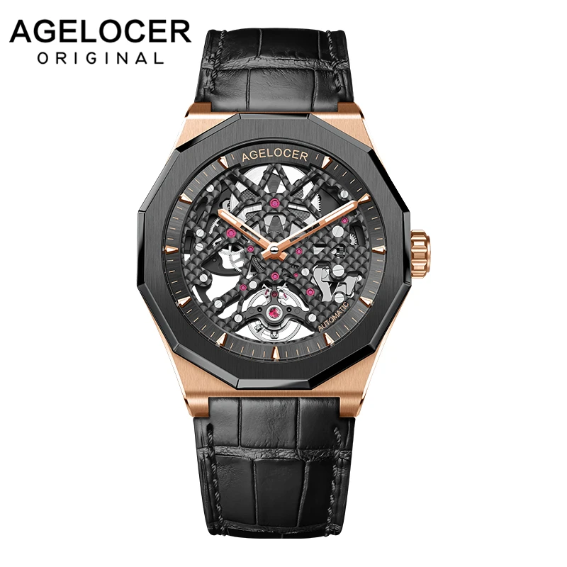 AGELOCER Мужские автоматические часы с механическим самозаводом спортивные
