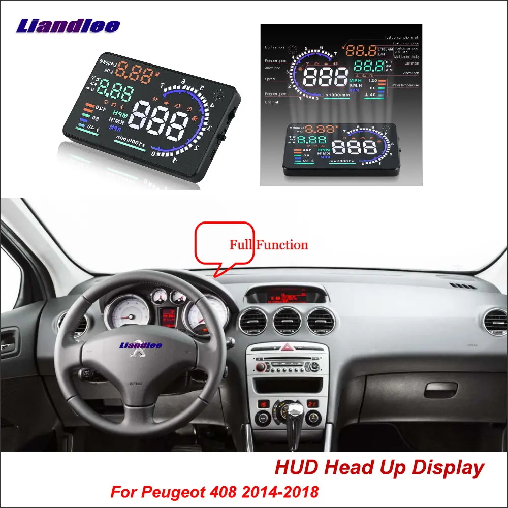 Фото Liandlee для Peugeot 206 207 407 408 2014 2018 OBD безопасный экран вождения автомобиля проекционный