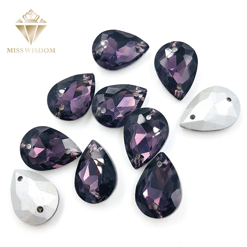 10X14/13X18mm water drop Deep purple glass crystal pointback Double hole sew on rhinestones Diy dress wedding accessories
10X14/13X18mm water drop Deep purple glass crystal pointback Double hole sew on rhinestones Diy dress wedding accessories