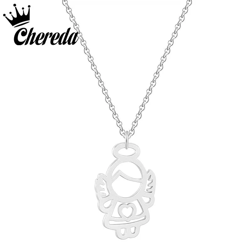 Chereda Stainless Steel Necklace For Women Man Lover's Angle Gold And Silver Color Pendant Necklace Engagement Jewelry
Chereda Stainless Steel Necklace For Women Man Lover's Angle Gold And Silver Color Pendant Necklace Engagement Jewelry