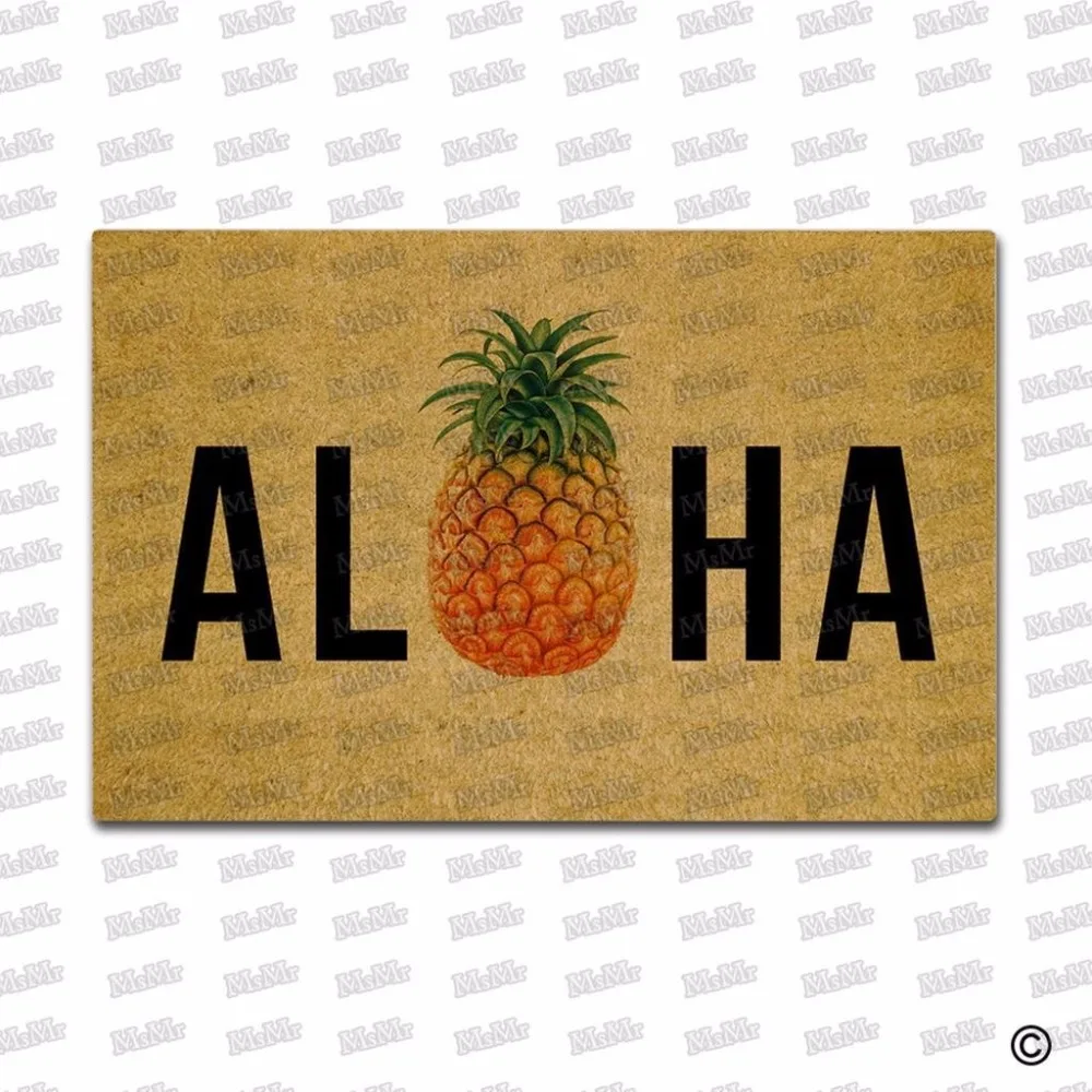 Entrance Floor Mat Non-slip Doormat Aloha Pineapple Door Mat Outdoor Indoor Rubber Mat Non-woven Fabric Top 18"x30"
Entrance Floor Mat Non-slip Doormat Aloha Pineapple Door Mat Outdoor Indoor Rubber Mat Non-woven Fabric Top 18"x30"