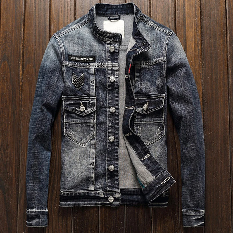 2018 Autumn Spring Locomotive Denim Jacket Male European American Designer Slim Fit Elastic Mens Jeans Jacket Biker Style A212
2018 Autumn Spring Locomotive Denim Jacket Male European American Designer Slim Fit Elastic Mens Jeans Jacket Biker Style A212