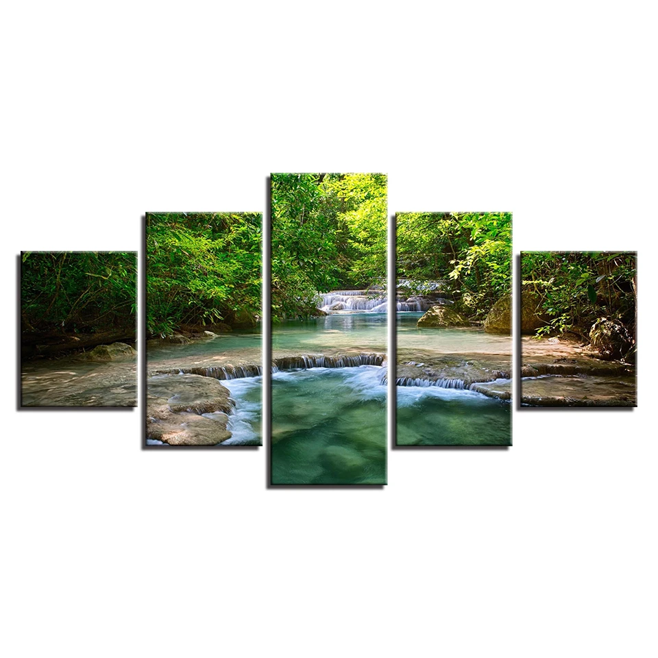 5-Pieces Spray Canvas Landscape Trees Water Series Modern Painting Wall Art The Picture For Home Decoration Unframed
5-Pieces Spray Canvas Landscape Trees Water Series Modern Painting Wall Art The Picture For Home Decoration Unframed