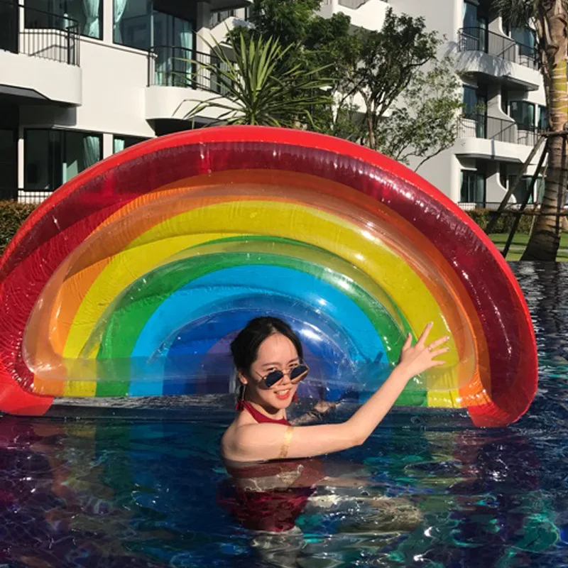 Summer Swimming Pool Floating Inflatable Rainbow Air Mattress Swimming Ring Circle Island Cool Water Party Toy boia piscina
Summer Swimming Pool Floating Inflatable Rainbow Air Mattress Swimming Ring Circle Island Cool Water Party Toy boia piscina