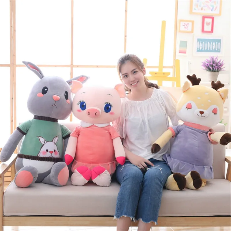 60cm 90cm New products stuffed lovely pig Rabbit pillow, stuffed deer doll, birthday gift.
60cm 90cm New products stuffed lovely pig Rabbit pillow, stuffed deer doll, birthday gift.