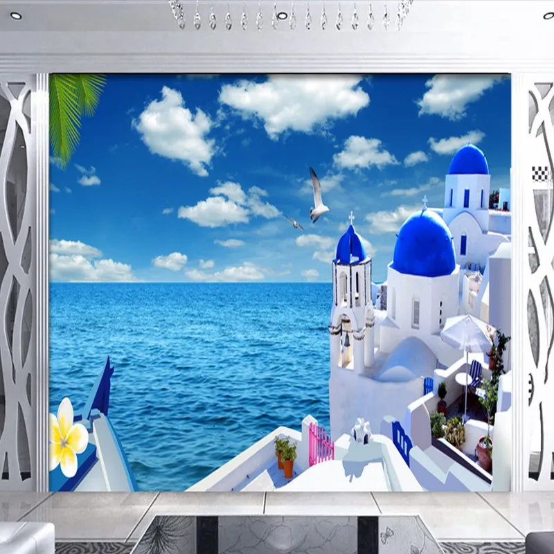 Custom Size Photo Greece blue sky sea Boat living room bedroom mural lobby bathroom high quality stereo bedroom wallpaper
Custom Size Photo Greece blue sky sea Boat living room bedroom mural lobby bathroom high quality stereo bedroom wallpaper