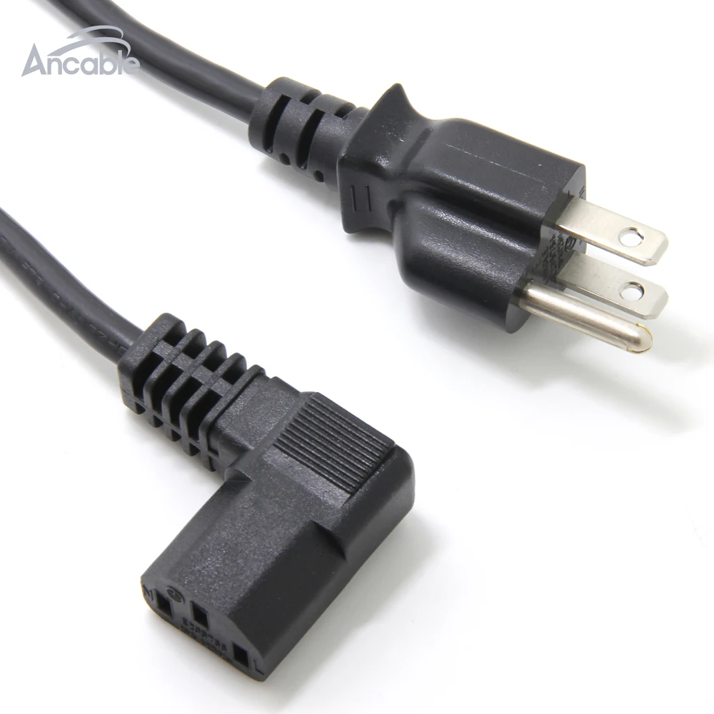 10ft Right-Angle AC Power Cord Cable 3 Prong 125V/10A NEMA 5-15p to C13 PC Connector
10ft Right-Angle AC Power Cord Cable 3 Prong 125V/10A NEMA 5-15p to C13 PC Connector